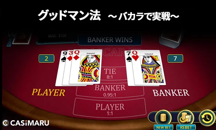 グッドマン法を実際にバカラで実践 (3ゲーム目)