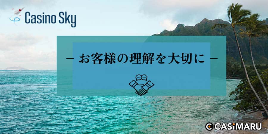 カジノスカイのサポート体制のバナー