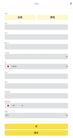 エナジーカジノの登録方法2
