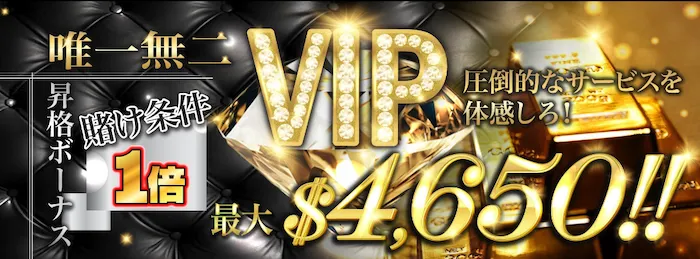 ハントカジノのVIP昇格ボーナス
