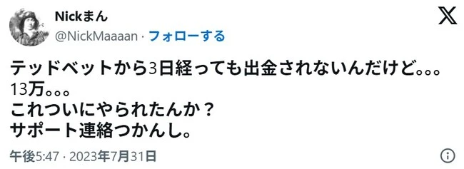 テッドベットの口コミ2