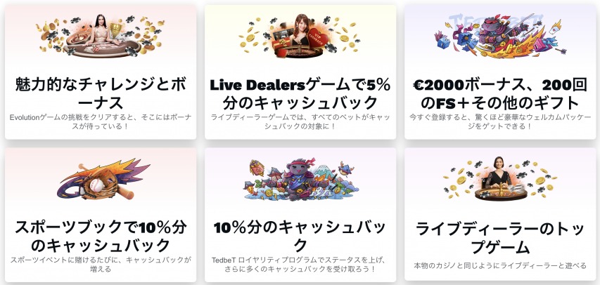 テッドベットのプロモーション