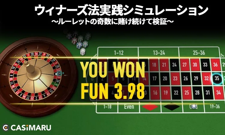 ウィナーズ法の実践シミュレーション・早見表 (2回目の勝利)