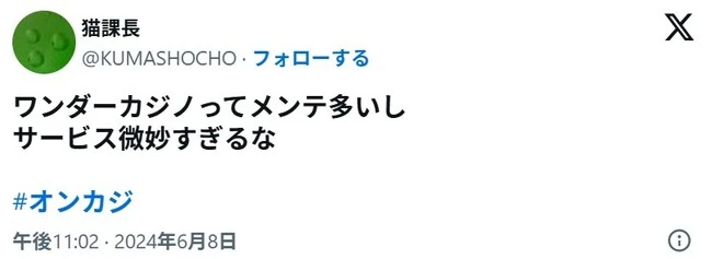 ワンダーカジノの口コミ4